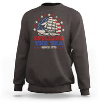 Funny 4th Of July Sweatshirt Spilling The Tea Since 1773 - Wonder Print Shop
