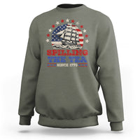 Funny 4th Of July Sweatshirt Spilling The Tea Since 1773 - Wonder Print Shop
