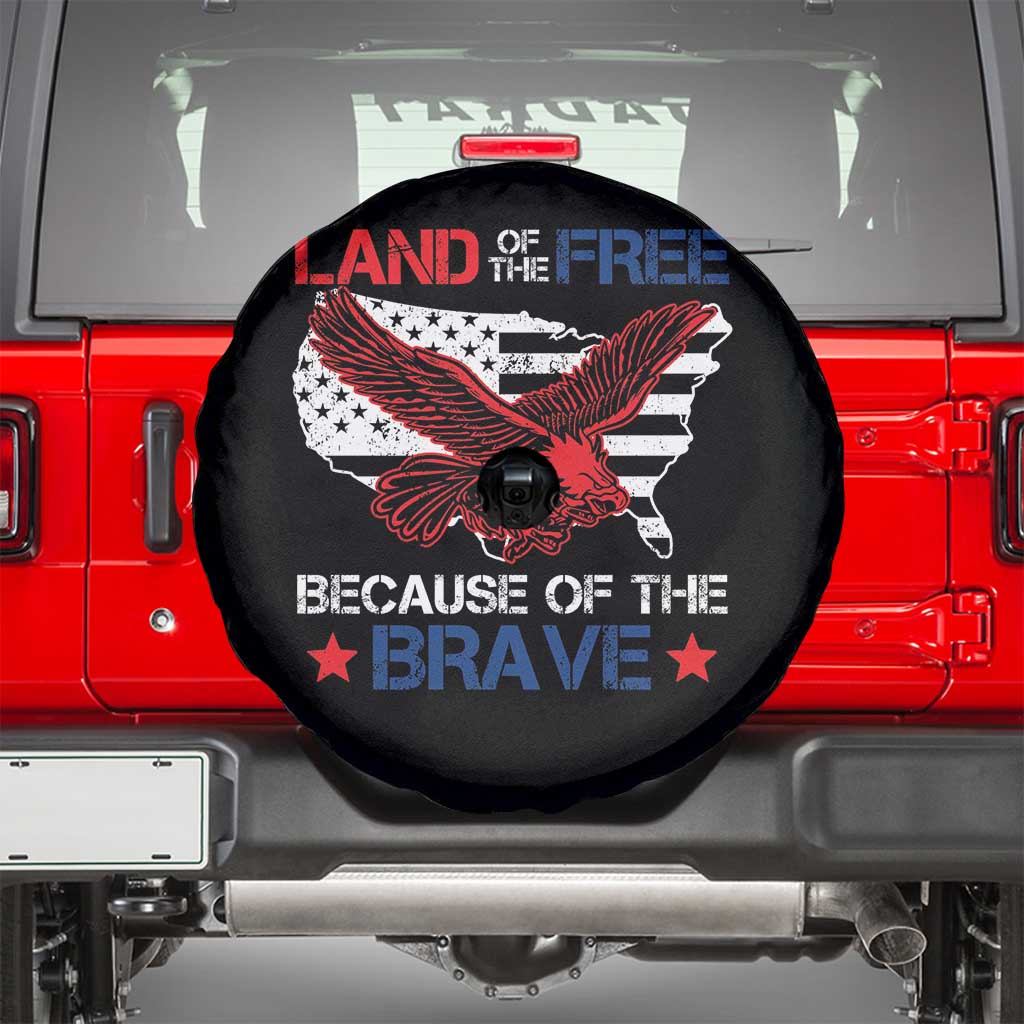 American Patriotic Spare Tire Cover Land Of The Free Because Of The Brave