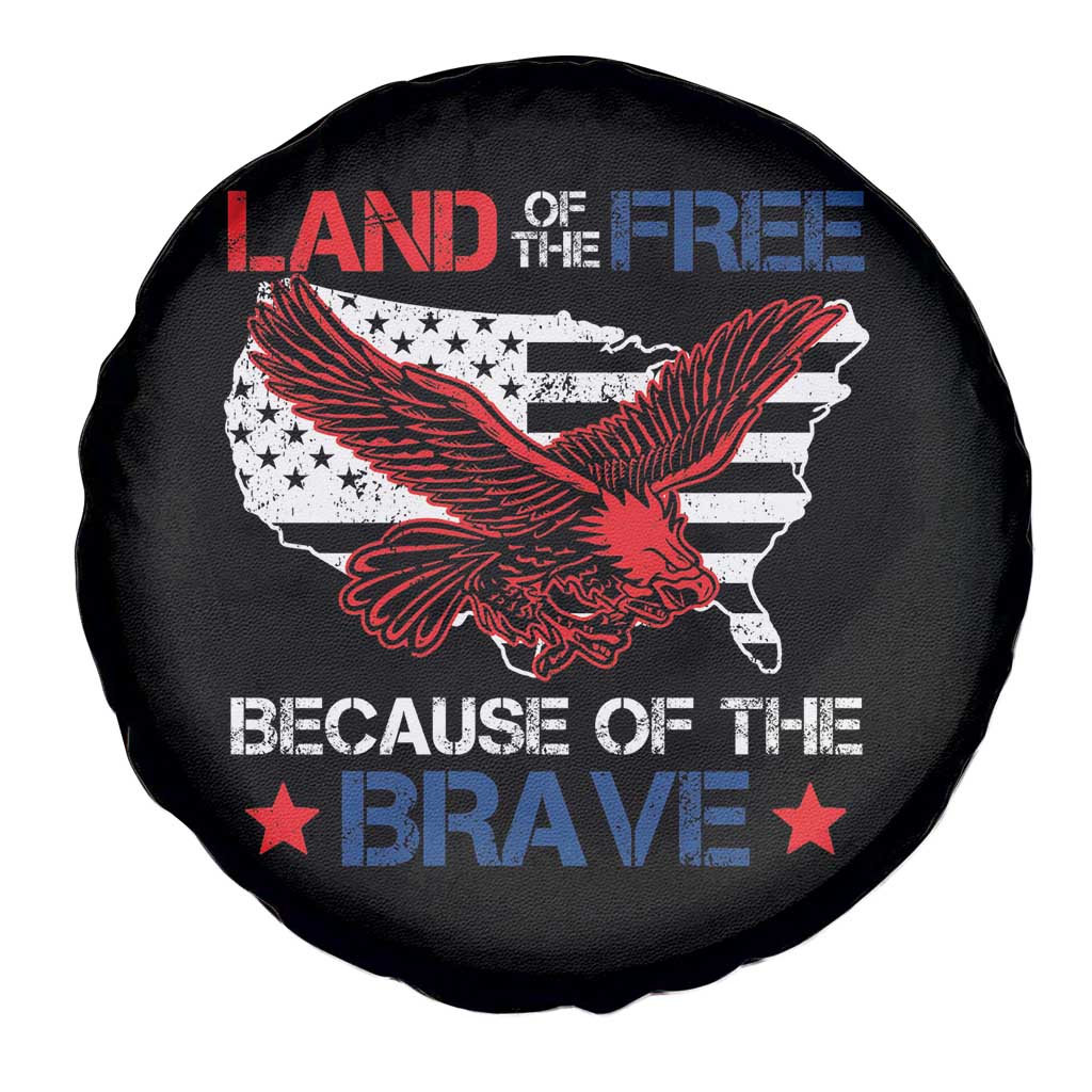 American Patriotic Spare Tire Cover Land Of The Free Because Of The Brave