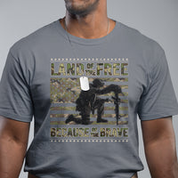 American Patriotic T Shirt Land Of The Free Because Of The Brave - Wonder Print Shop