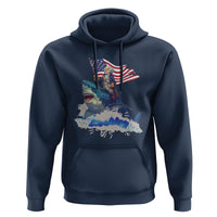 Funny 4th Of July Hoodie George Washington Riding Shark Patriotic Independence Day - Wonder Print Shop