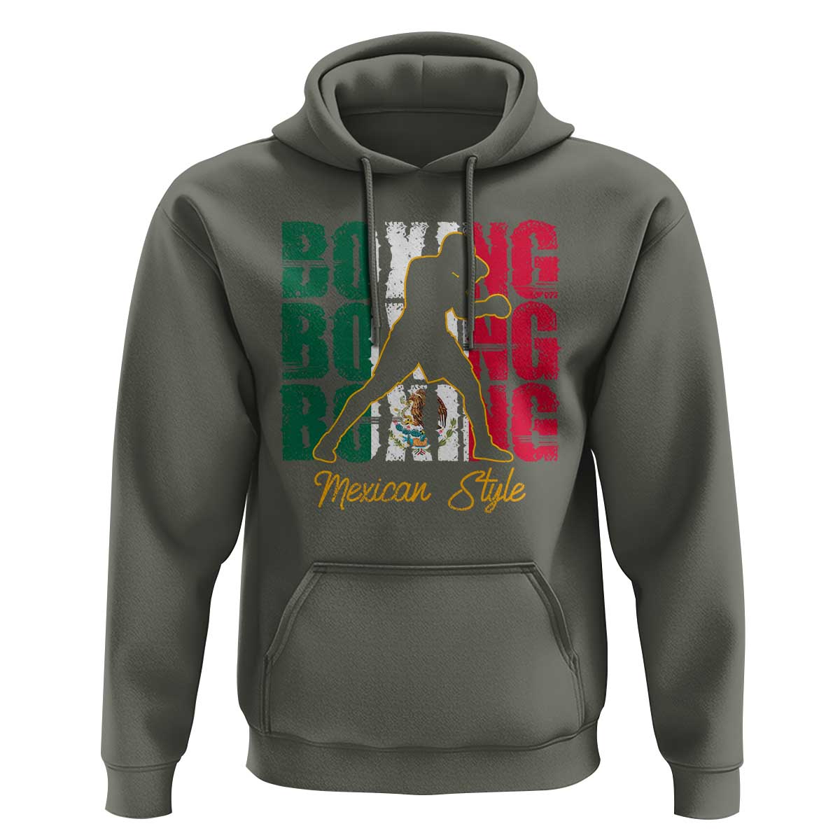 Mexican Boxing Style Mexico Flag Hoodie - Wonder Print Shop