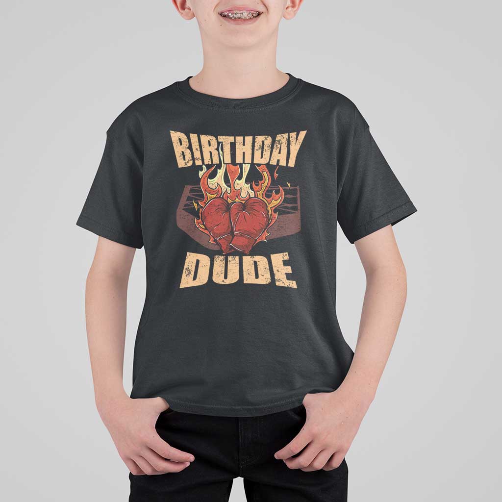 Birthday Dude Boxing Player T Shirt For Kid - Wonder Print Shop