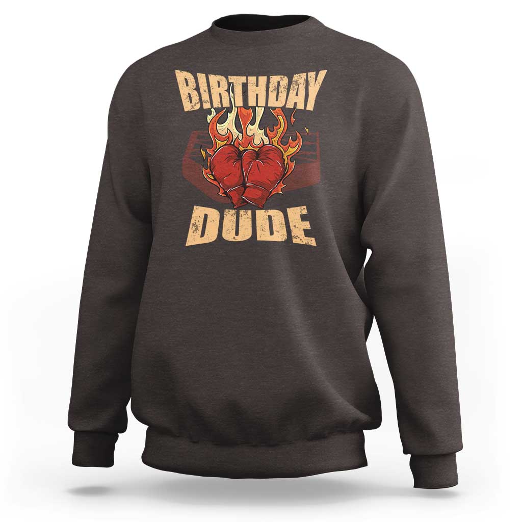 Birthday Dude Boxing Player Sweatshirt - Wonder Print Shop