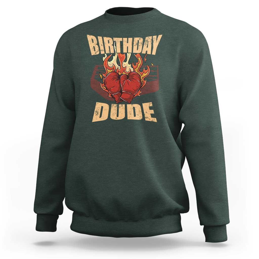 Birthday Dude Boxing Player Sweatshirt - Wonder Print Shop