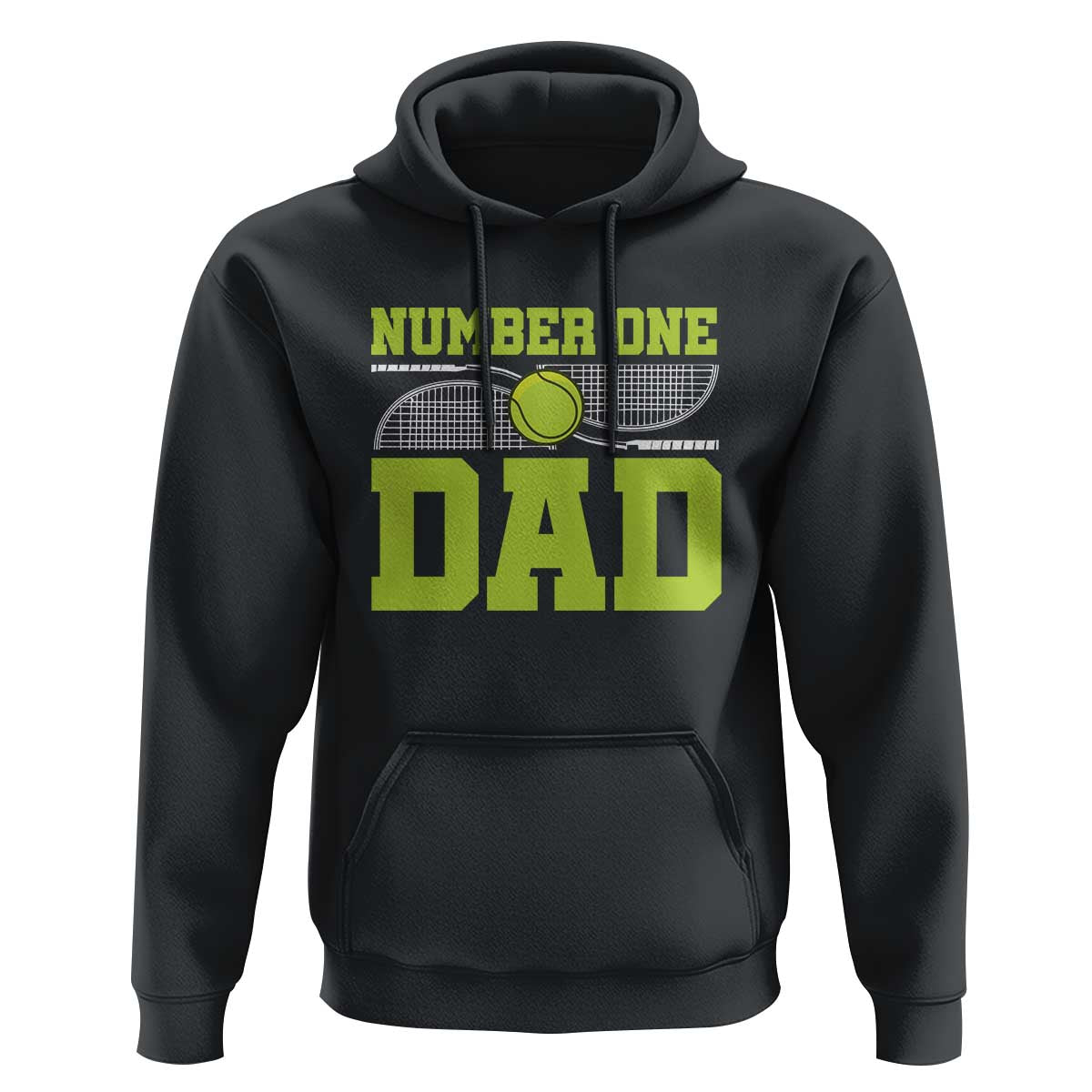 Funny Number One Tennis Dad Hoodie - Wonder Print Shop