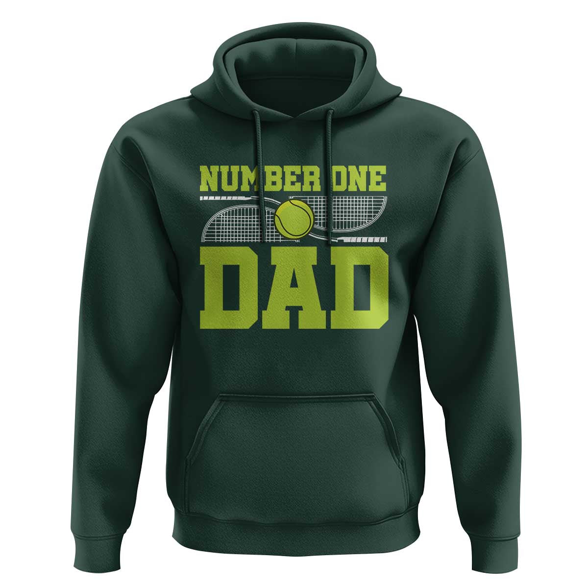Funny Number One Tennis Dad Hoodie - Wonder Print Shop
