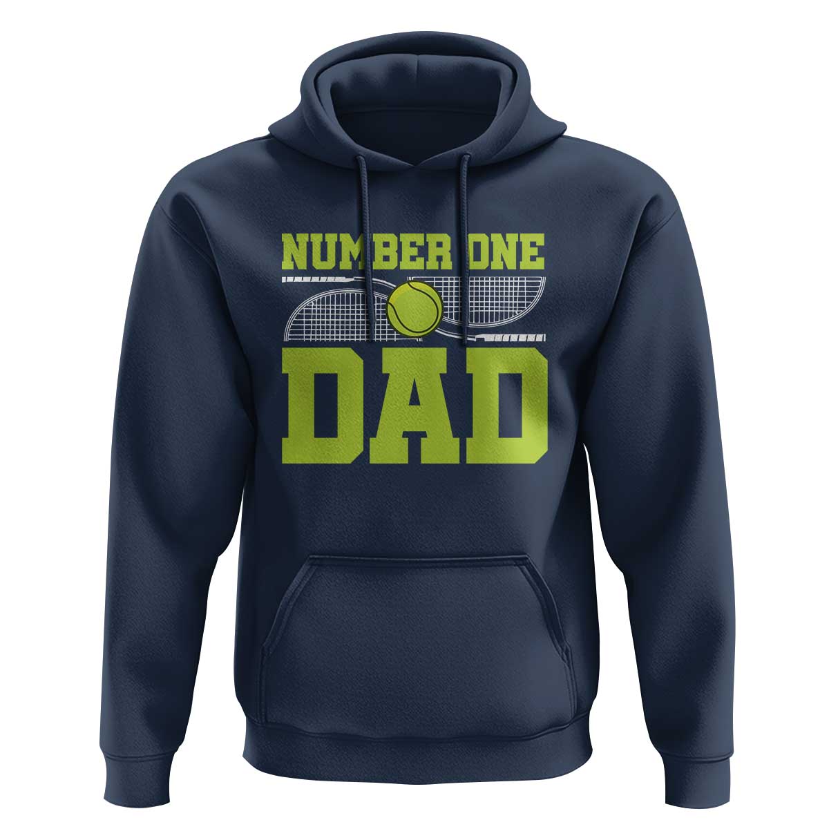 Funny Number One Tennis Dad Hoodie - Wonder Print Shop