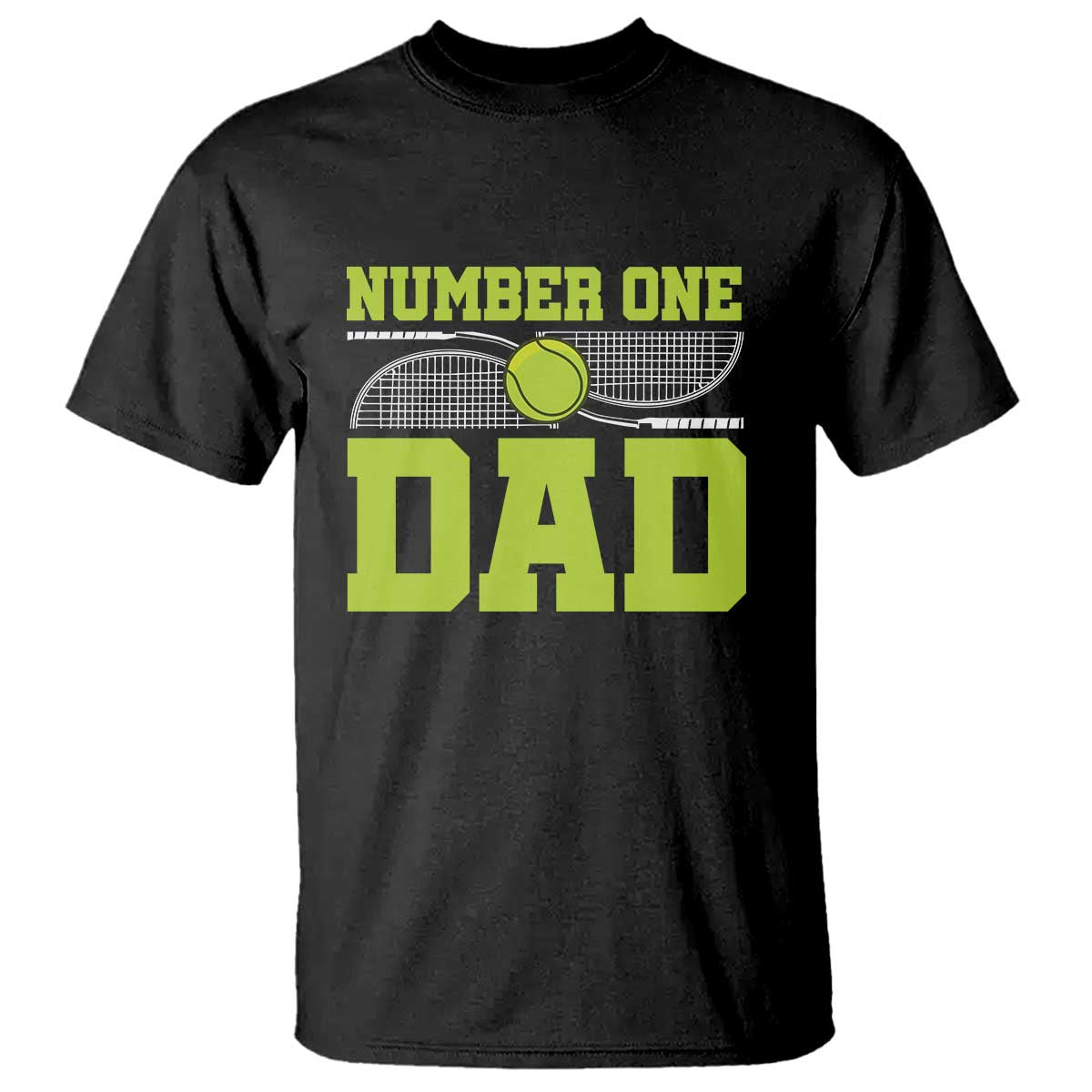 Funny Number One Tennis Dad T Shirt - Wonder Print Shop