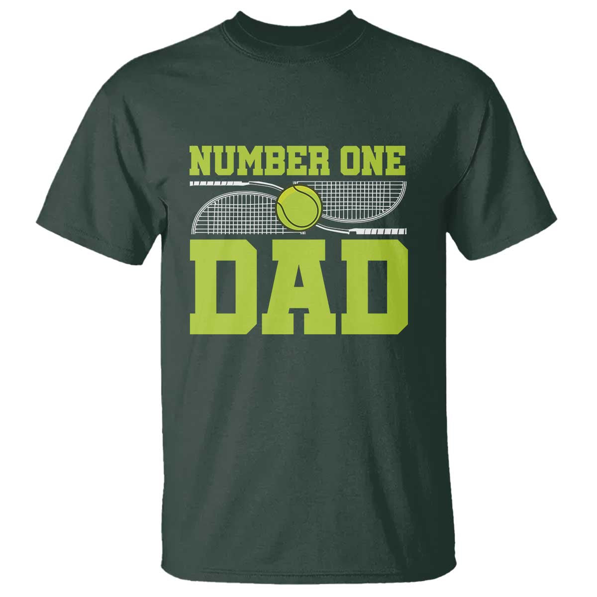 Funny Number One Tennis Dad T Shirt - Wonder Print Shop