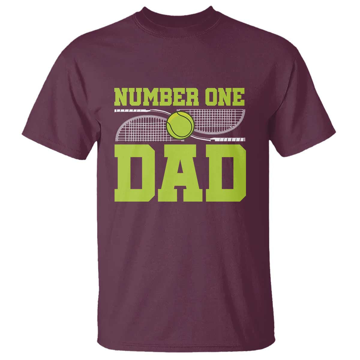 Funny Number One Tennis Dad T Shirt - Wonder Print Shop