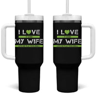 Funny I Love It When My Wife Lets Me PLay Pickleball Tumbler With Handle