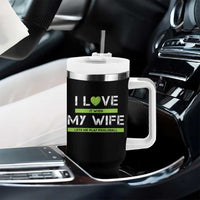 Funny I Love It When My Wife Lets Me PLay Pickleball Tumbler With Handle