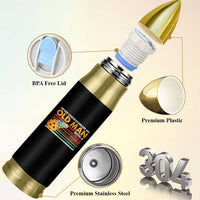 Funny Pickleball Bullet Tumbler Never Underestimate An Old Man With A Pickleball Paddle