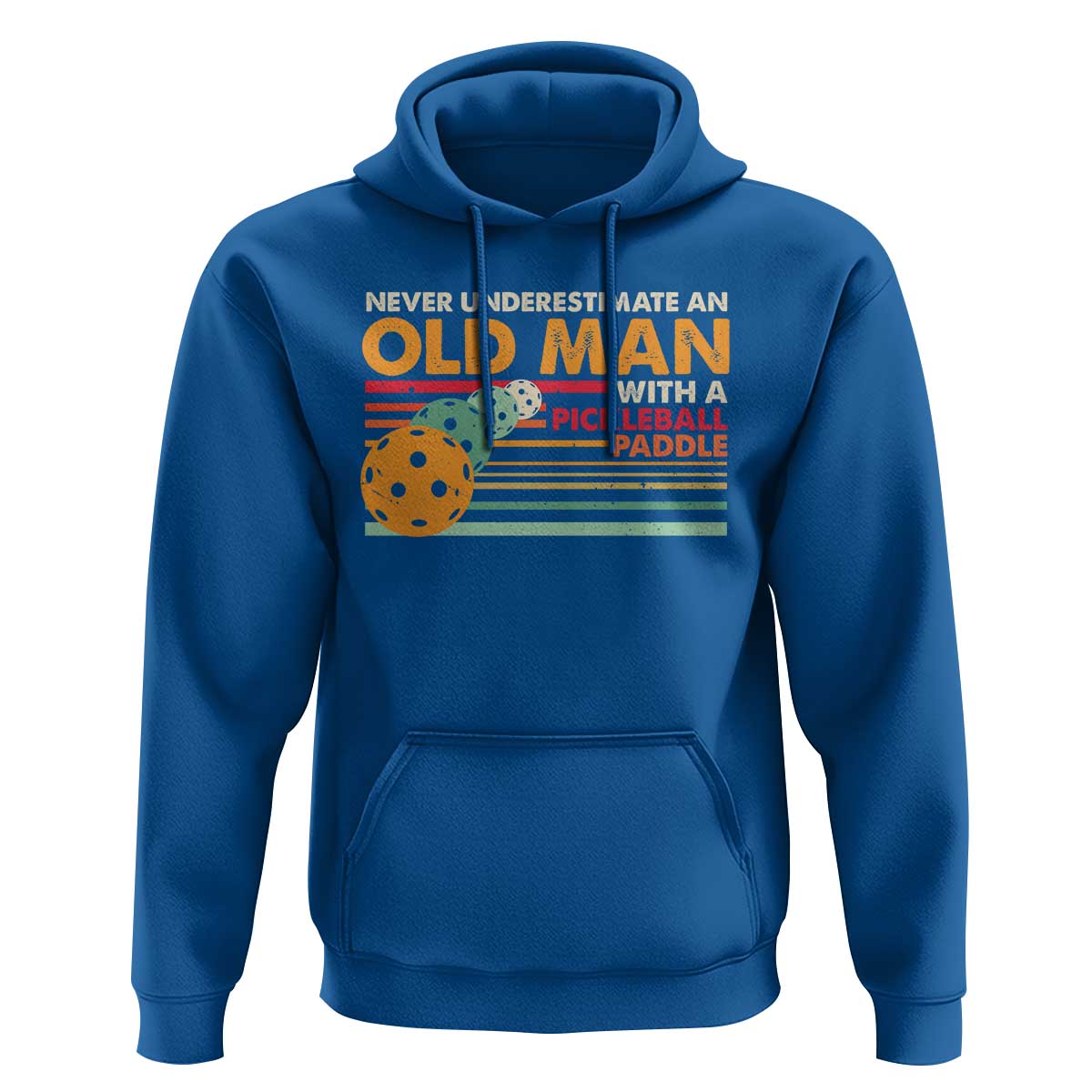 Funny Pickleball Hoodie Never Underestimate An Old Man With A Pickleball Paddle - Wonder Print Shop