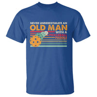 Funny Pickleball T Shirt Never Underestimate An Old Man With A Pickleball Paddle - Wonder Print Shop