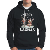 Christmas Sport Hoodie Merry LAXMAS Santa Reindeer Play Lacrosse - Wonder Print Shop