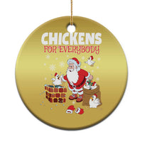 Funny Xmas Farmer Christmas Ornament Chickens For Everybody - Wonder Print Shop