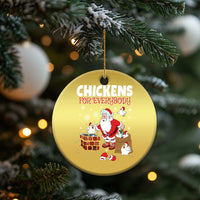 Funny Xmas Farmer Christmas Ornament Chickens For Everybody - Wonder Print Shop