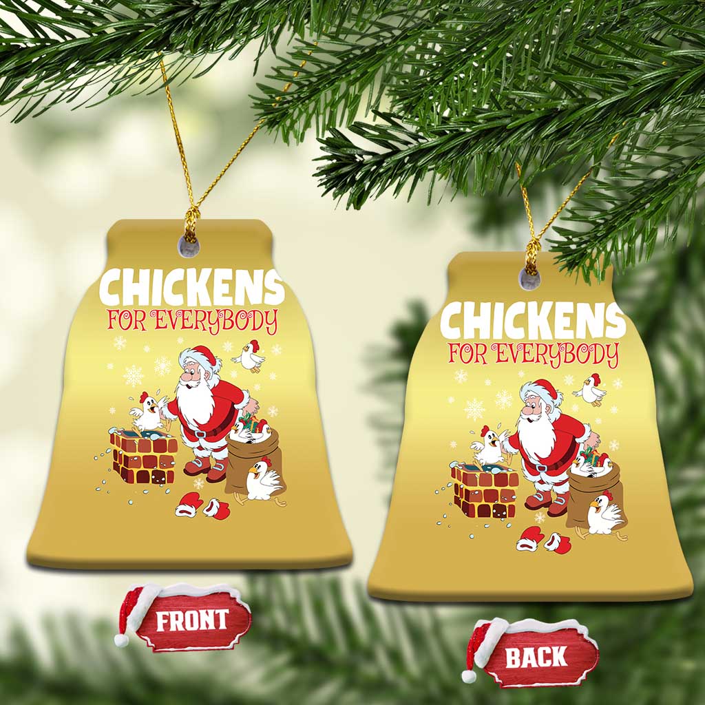 Funny Xmas Farmer Christmas Ornament Chickens For Everybody - Wonder Print Shop