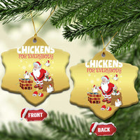 Funny Xmas Farmer Christmas Ornament Chickens For Everybody - Wonder Print Shop