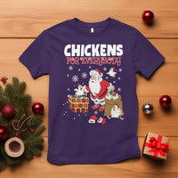 Christmas T Shirt Chickens For Everybody Santa Present Chimney - Wonder Print Shop