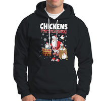 Christmas Hoodie Chickens For Everybody Santa Present Chimney - Wonder Print Shop