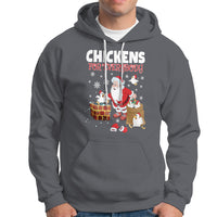 Christmas Hoodie Chickens For Everybody Santa Present Chimney - Wonder Print Shop