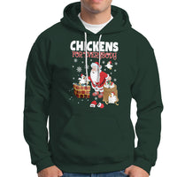 Christmas Hoodie Chickens For Everybody Santa Present Chimney - Wonder Print Shop