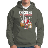 Christmas Hoodie Chickens For Everybody Santa Present Chimney - Wonder Print Shop