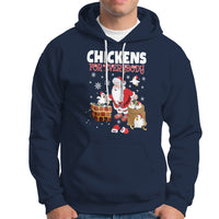 Christmas Hoodie Chickens For Everybody Santa Present Chimney - Wonder Print Shop