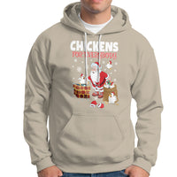Christmas Hoodie Chickens For Everybody Santa Present Chimney - Wonder Print Shop