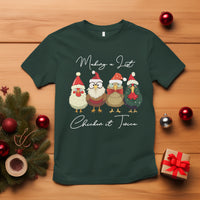 Christmas T Shirt Making A List Chicken It Twice Cute Santa Cuck - Wonder Print Shop