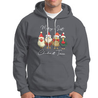 Christmas Hoodie Making A List Chicken It Twice Cute Santa Cuck - Wonder Print Shop