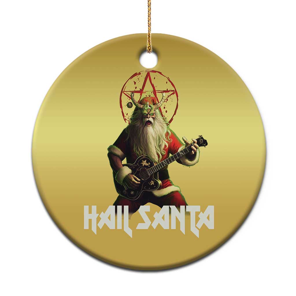 Hail Santa Sleigher Heavy Metal Christmas Ornament - Wonder Print Shop