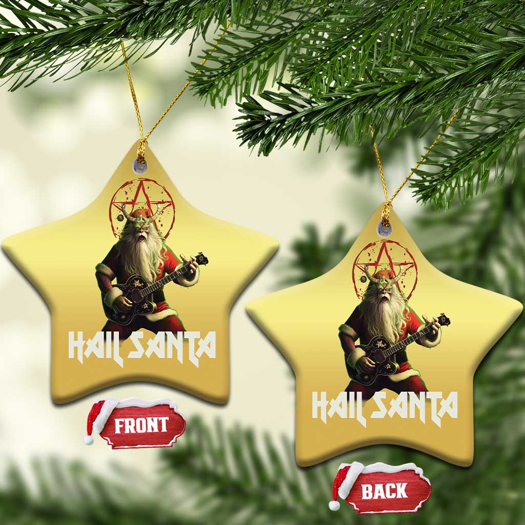Hail Santa Sleigher Heavy Metal Christmas Ornament - Wonder Print Shop