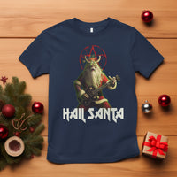 Hail Santa Sleigher Heavy Metal Ugly Christmas T Shirt - Wonder Print Shop