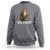 Hail Santa Sleigher Heavy Metal Ugly Christmas Sweatshirt - Wonder Print Shop