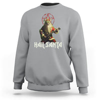 Hail Santa Sleigher Heavy Metal Ugly Christmas Sweatshirt - Wonder Print Shop