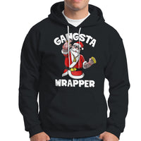 Christmas Hoodie Gangsta Wrapper Funny Santa Hip Hop - Wonder Print Shop