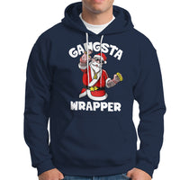 Christmas Hoodie Gangsta Wrapper Funny Santa Hip Hop - Wonder Print Shop