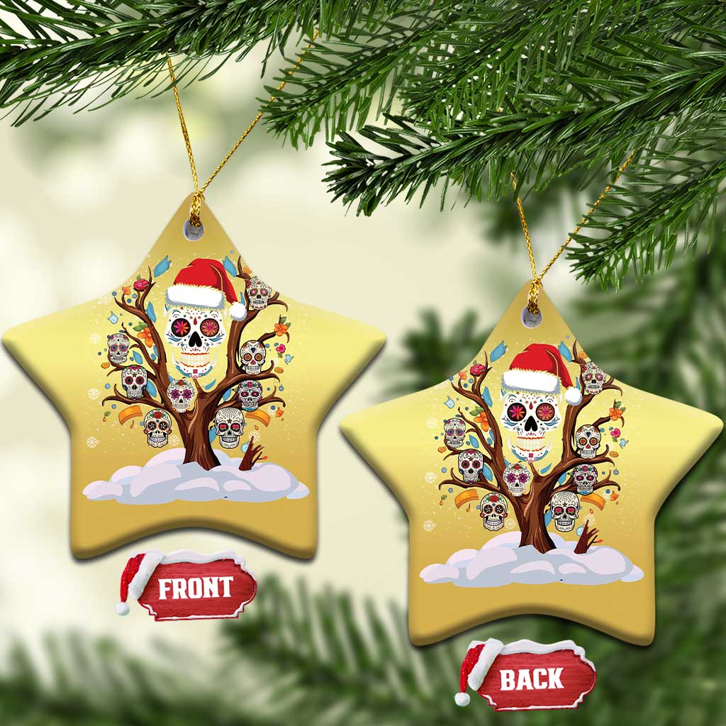 Mexico Xmas Christmas Ornament Sugar Skull On Tree Funny Xmas - Wonder Print Shop