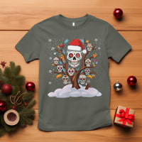 Christmas T Shirt Sugar Skull On Tree Funny Xmas - Wonder Print Shop