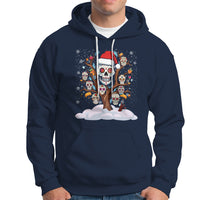 Christmas Hoodie Sugar Skull On Tree Funny Xmas - Wonder Print Shop