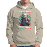 Christmas Hoodie Up On The Rooftop Click Click Click Santa Patriotic - Wonder Print Shop