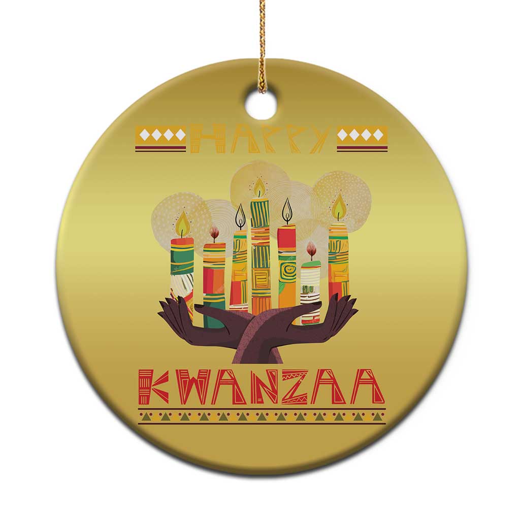 Happy Kwanzaa African American Xmas Christmas Ornament - Wonder Print Shop