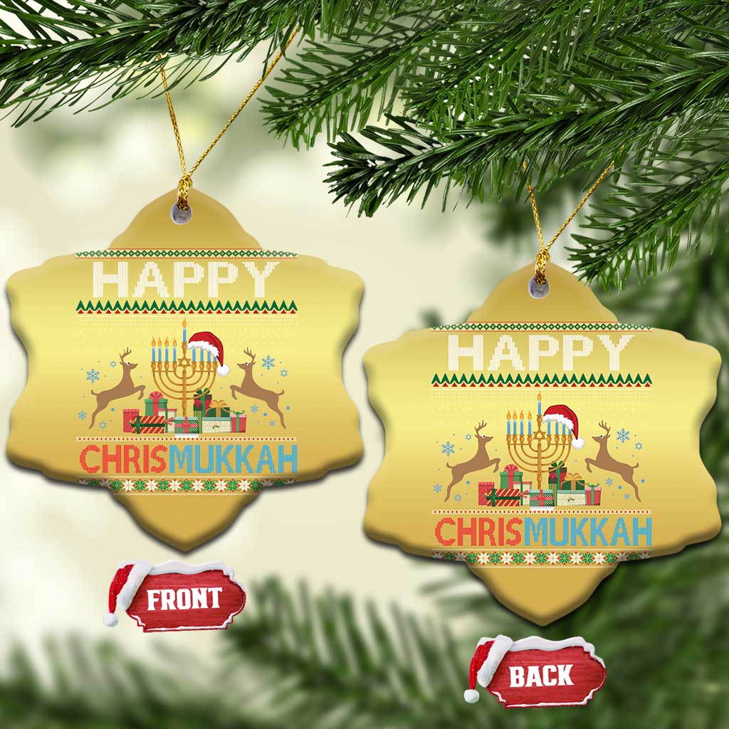 Xmas Hanukkah Christmas Ornament Happy Chrismukkah Funny Jewish Chanukah - Wonder Print Shop