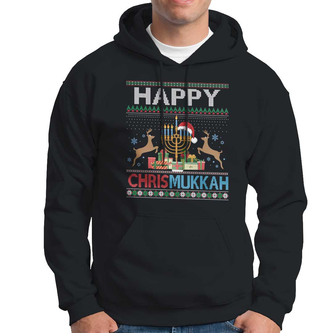 Happy Chrismukkah Funny Jewish Christmas Hanukkah Chanukah Hoodie