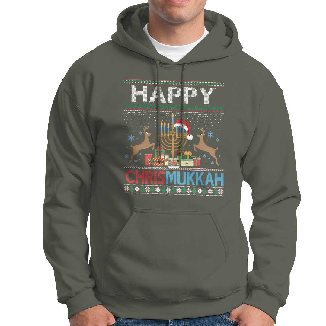 Happy Chrismukkah Funny Jewish Christmas Hanukkah Chanukah Hoodie